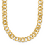 14K Polished and Satin Fancy Circle Link Necklace