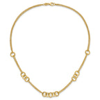 14K Polished 2-strand with Circles Necklace