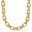 14K Polished Fancy Oval Link Necklace