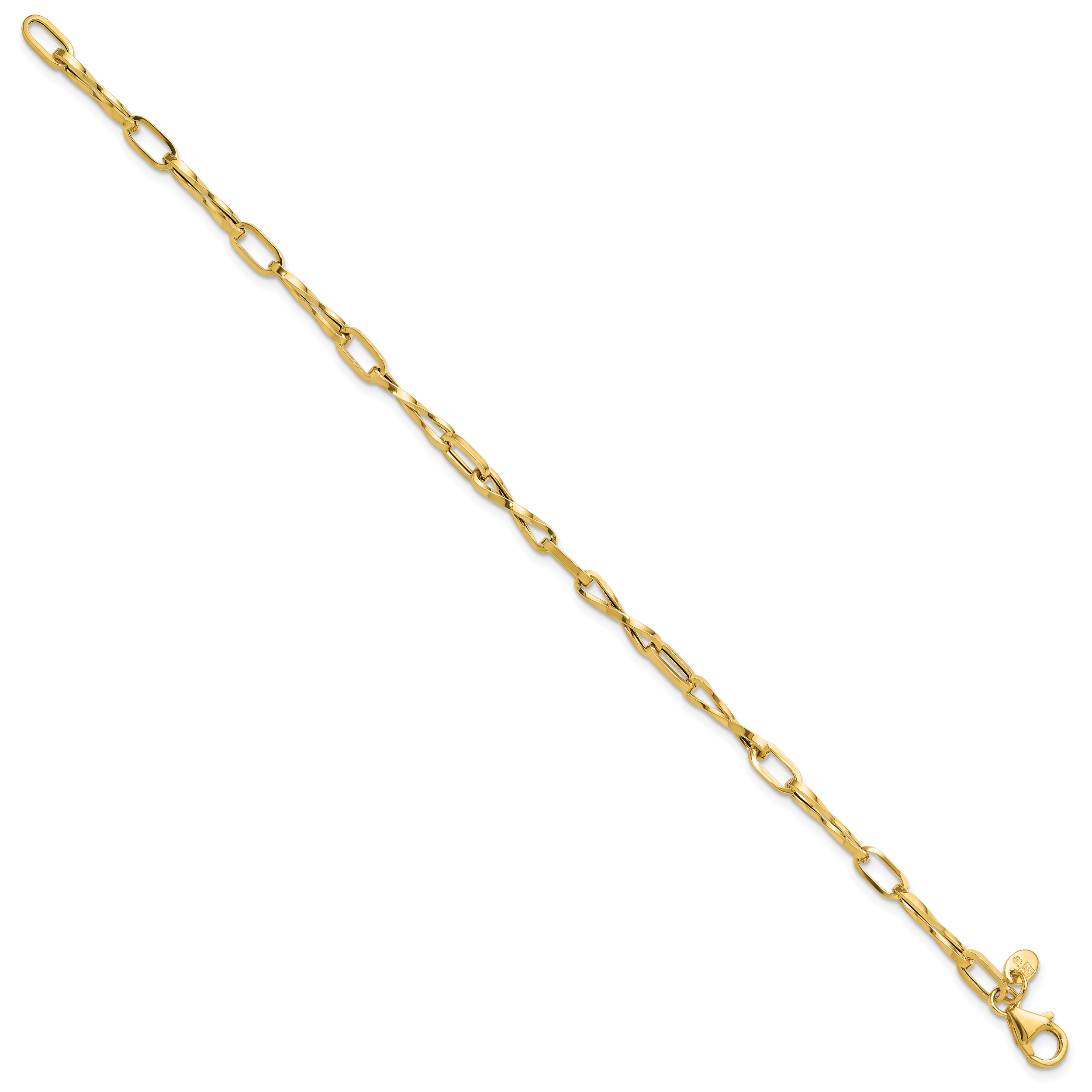 14K Polished Fancy Twisted Link Bracelet Secondary image