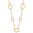 14k Polished Oval Link 20in Necklace