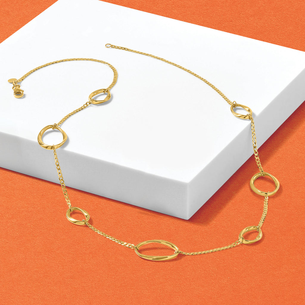 14k Polished Oval Link 20in Necklace