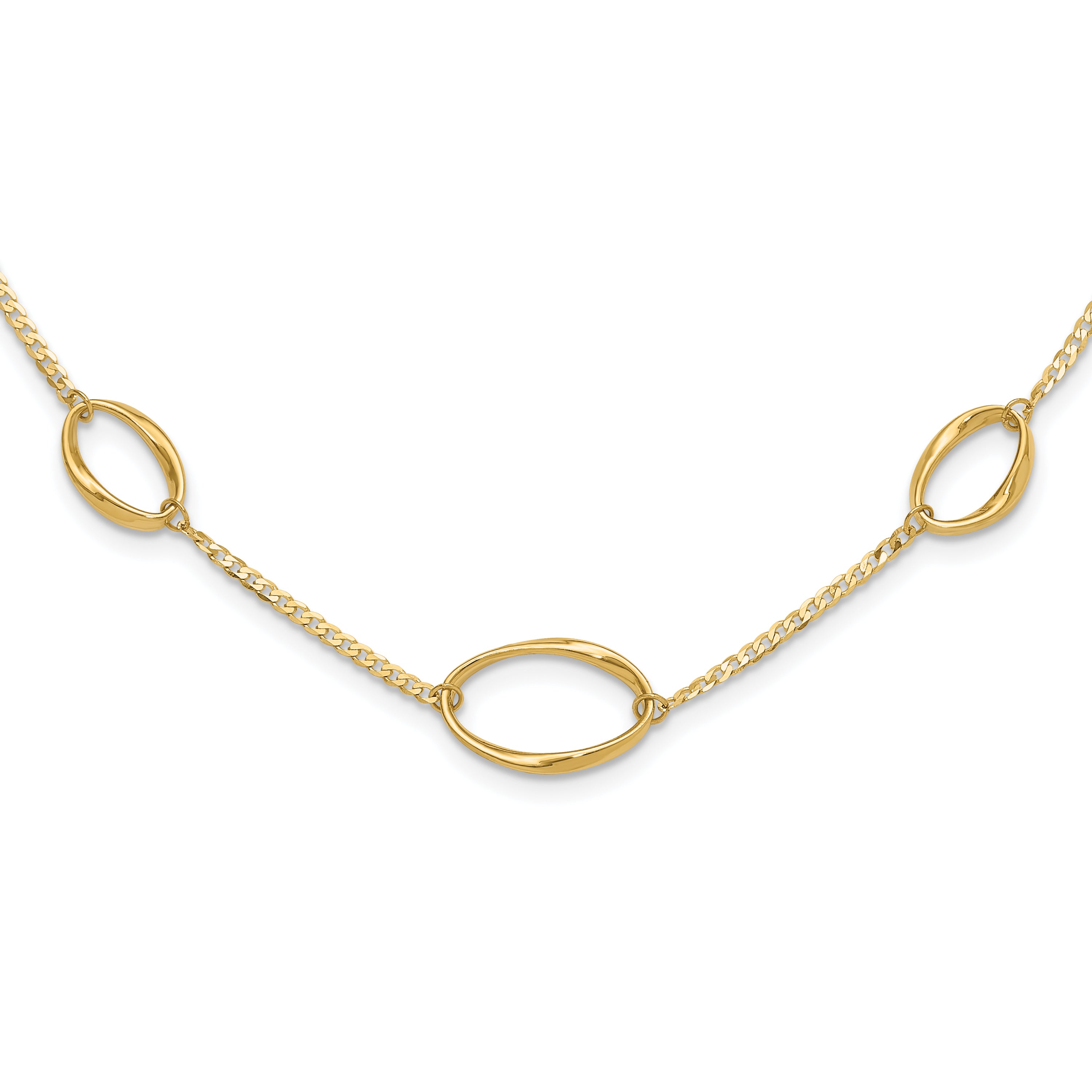 14k Polished Oval Link 20in Necklace Main image