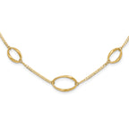 14k Polished Oval Link 20in Necklace