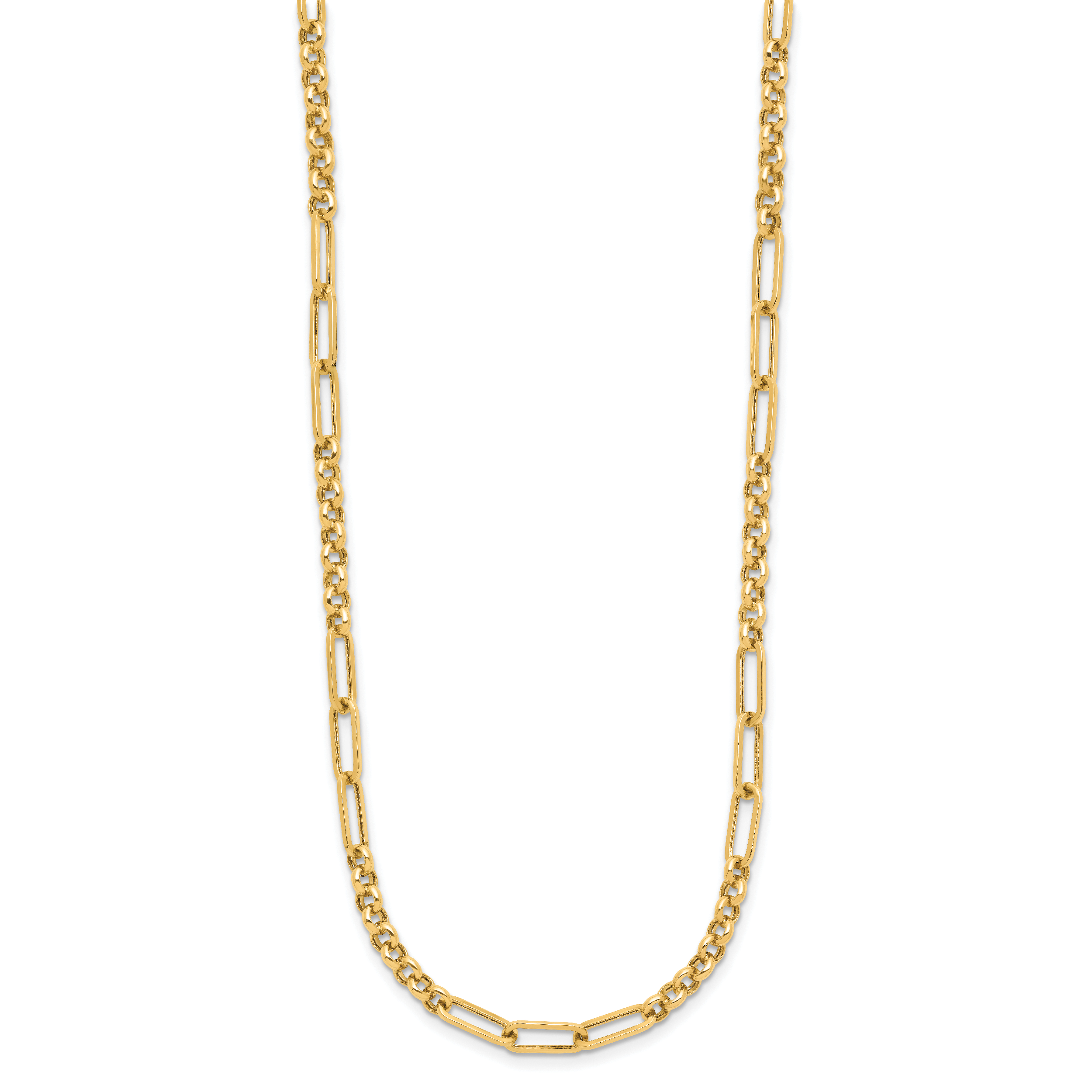 14K Polished Fancy Link Necklace Main image