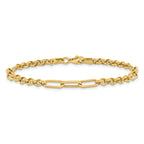 14K Polished Fancy Link Bracelet