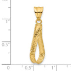 14K Polished and Diamond-cut Pendant