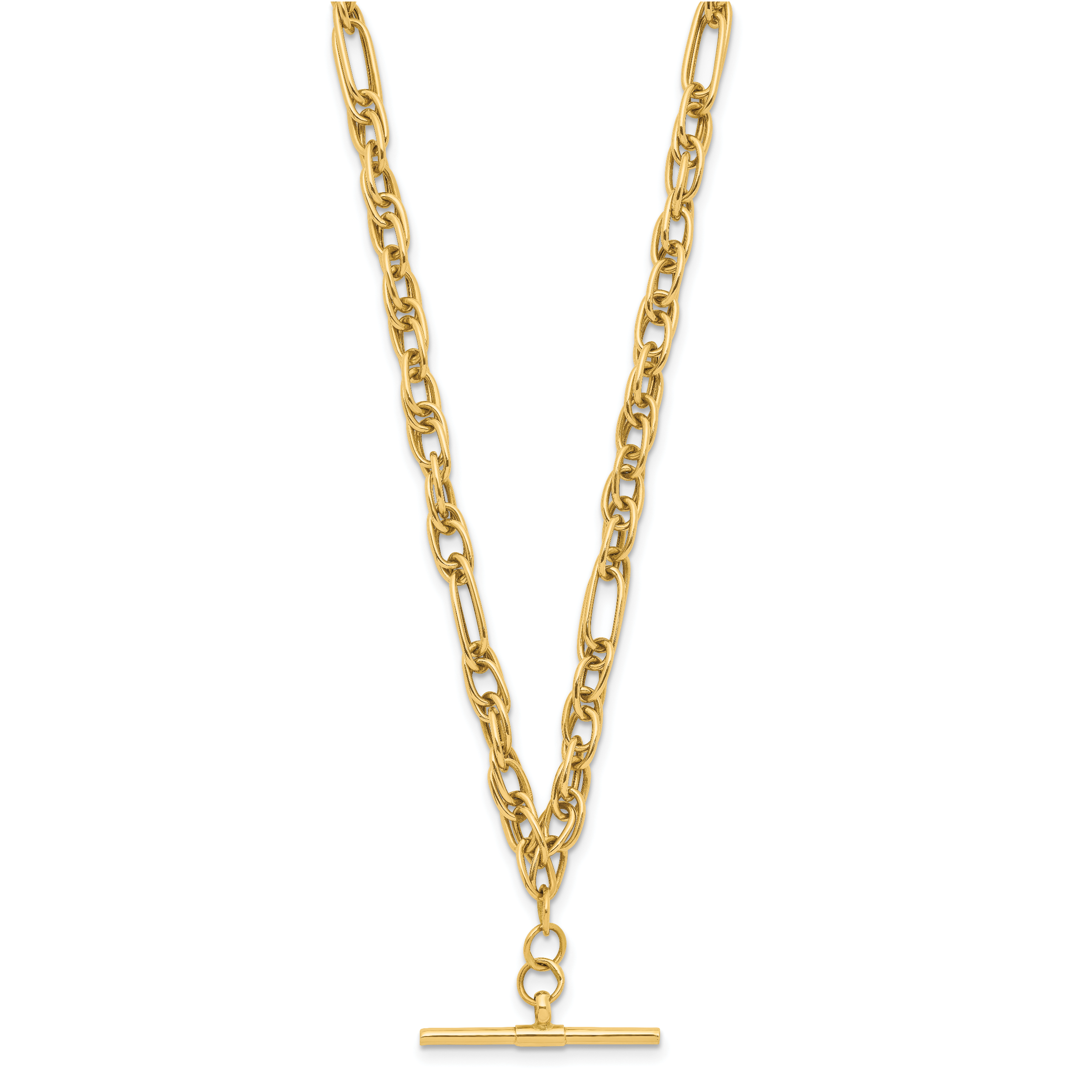 14K Polished Dangle Bar Necklace Secondary image