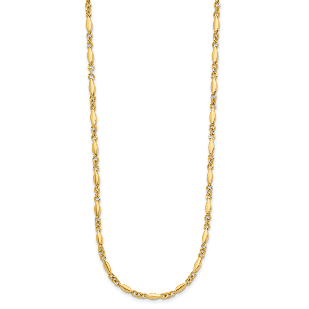 14K Polished Fancy Link Necklace