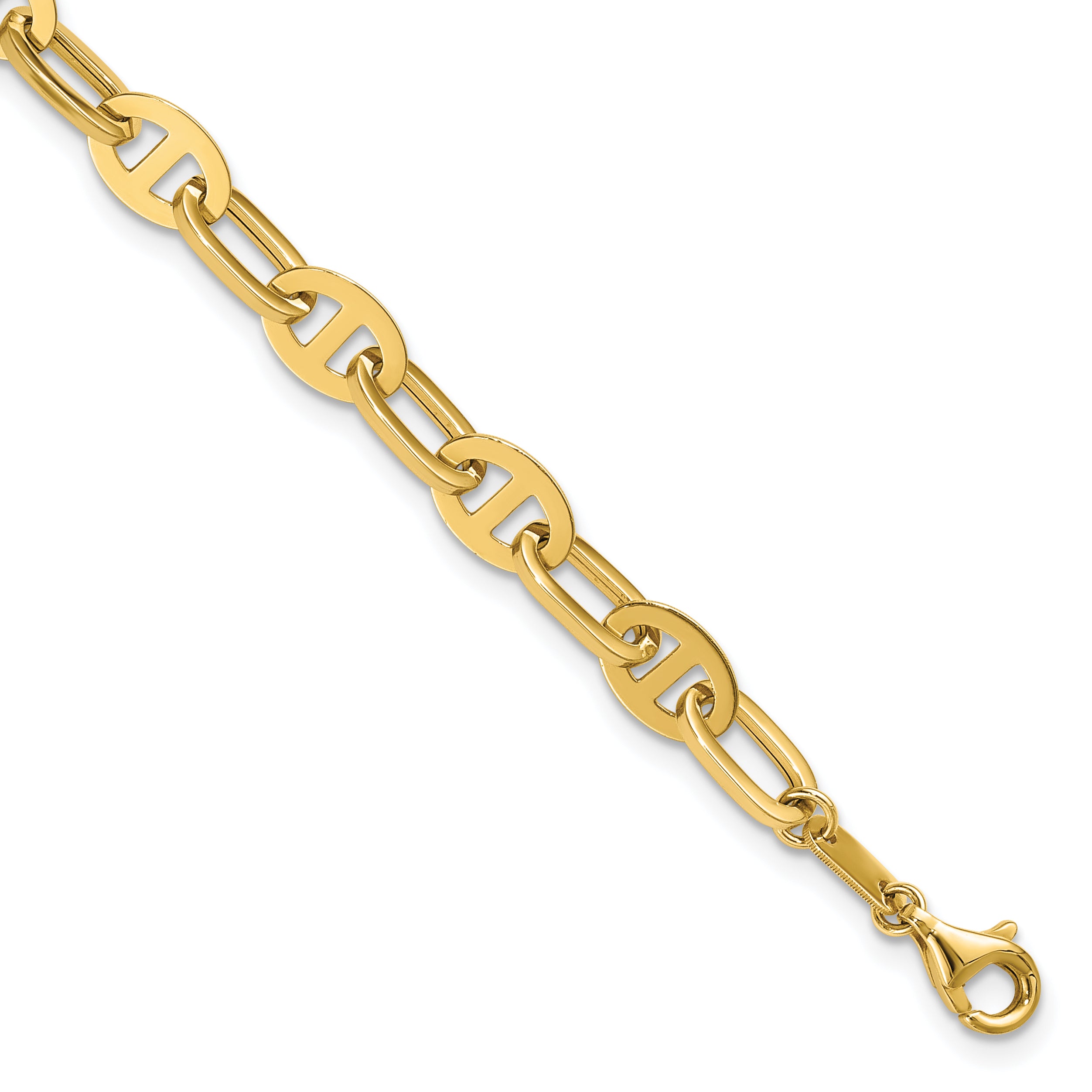 14K Polished Fancy Link Bracelet Main image