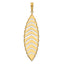 14K Polished and Dia-cut Fancy Dangle Pendant