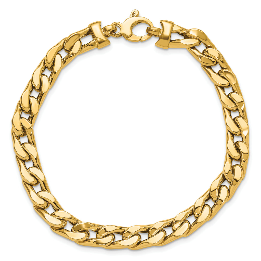 14K Polished Men's Link Bracelet