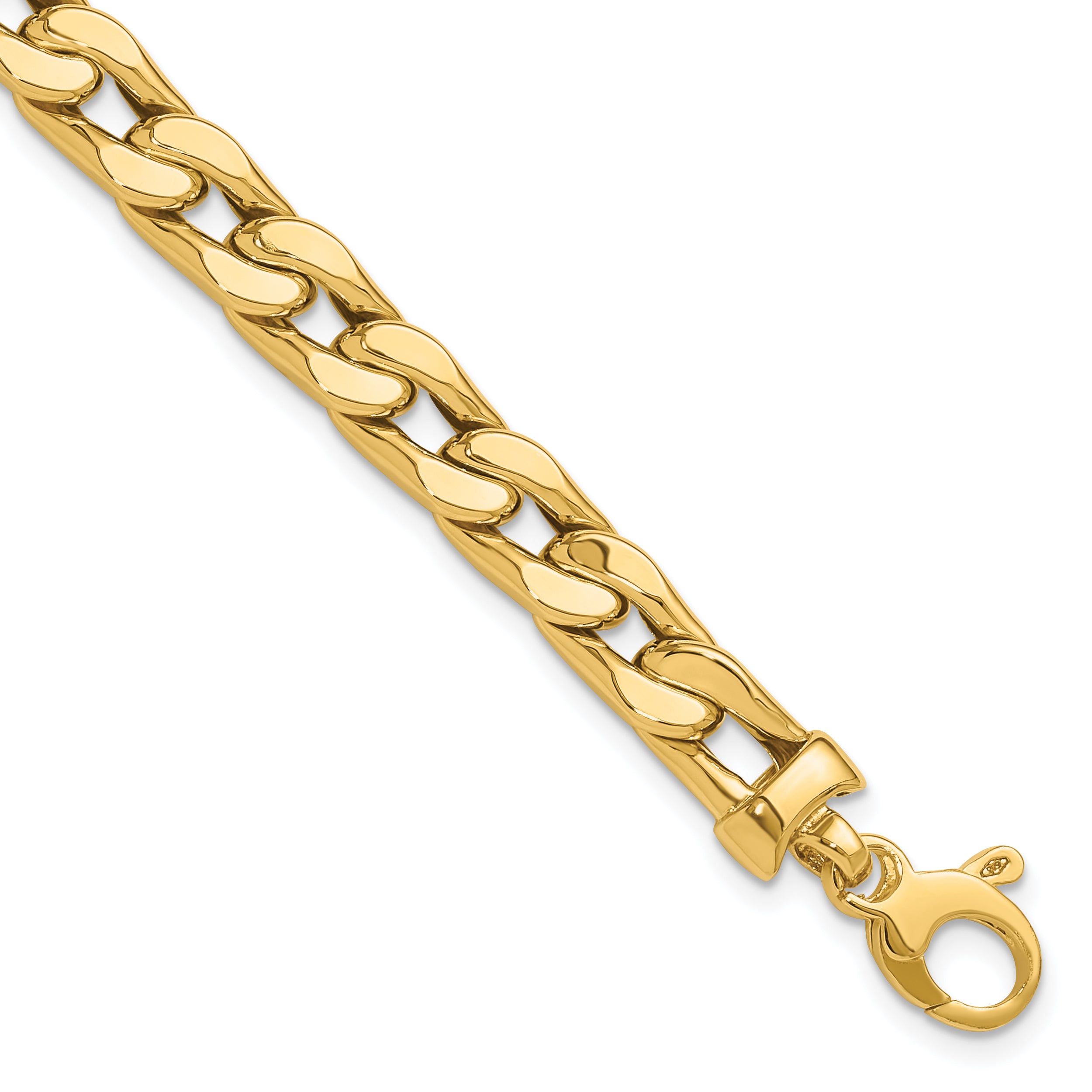 14K Polished Men's Link Bracelet Secondary image