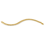 14K Polished and Textured Fancy Curb Men's Bracelet
