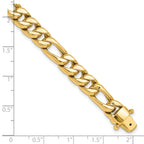 14K Polished Fancy Figaro Link Bracelet