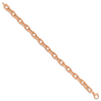 14K Rose Gold Polished Fancy Link Bracelet