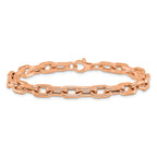 14K Rose Gold Polished Fancy Link Bracelet
