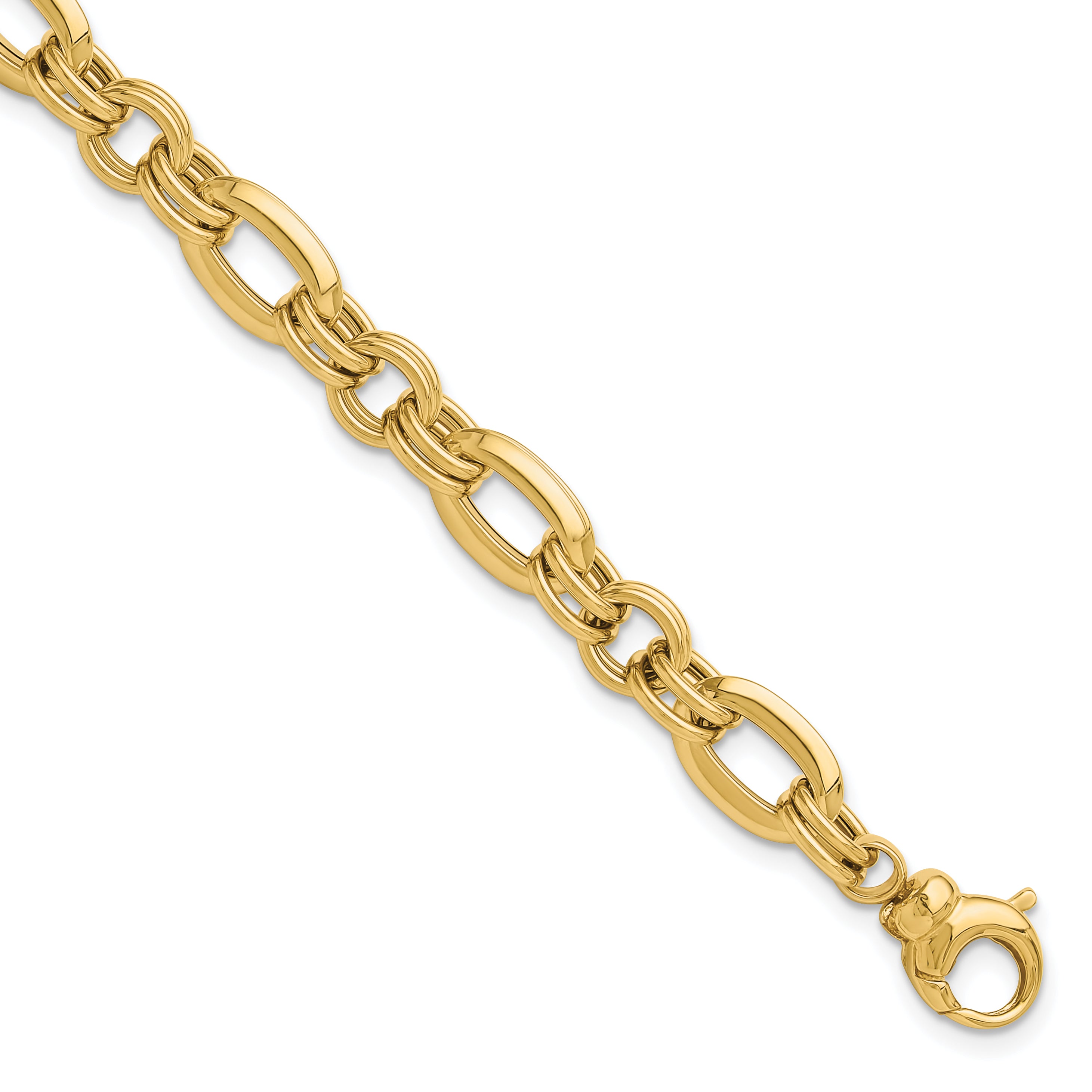 14K Polished Fancy Link Bracelet Main image