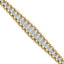 14K Two-tone Polished / Diamond-cut w/.5in ext. Bracelet