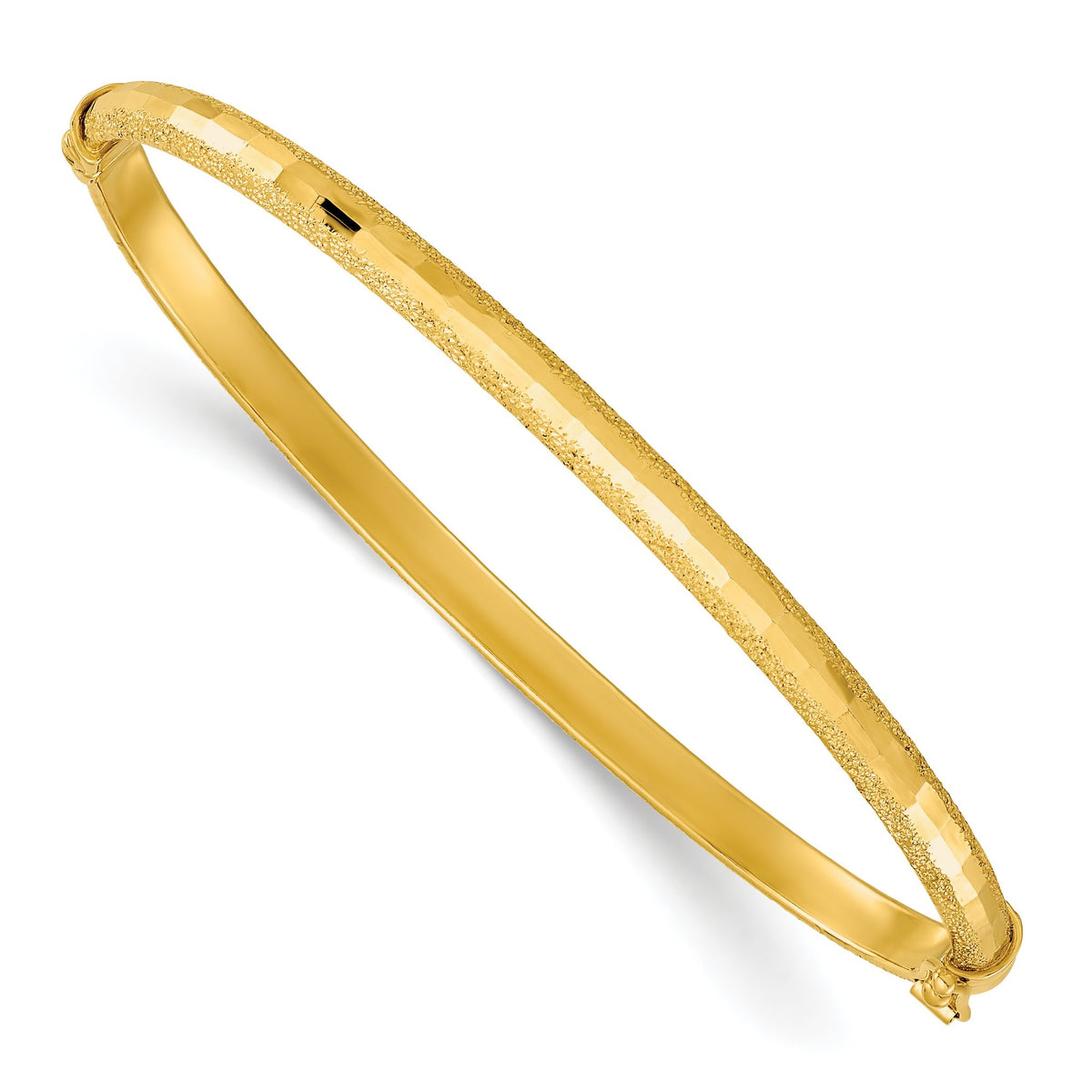 Bangle Bracelet in 14K Yellow Gold, 3.75mm Hinged - Sophia Jewelers Main image