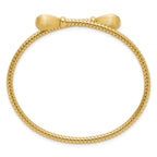 14K Polished and Brushed Bypass Cuff Bangle