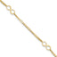 14k Polished Infinity Symbol 9in Plus 1in ext. Anklet