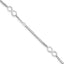14k White Gold Polished Infinity 3-Station 9 inch Plus 1 inch Extender - Total 10 inch Anklet