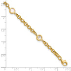 14K Polished Mother of Pearl Link Bracelet