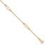 14K Polished and Diamond-cut Fancy 9in Plus 1in ext. Anklet