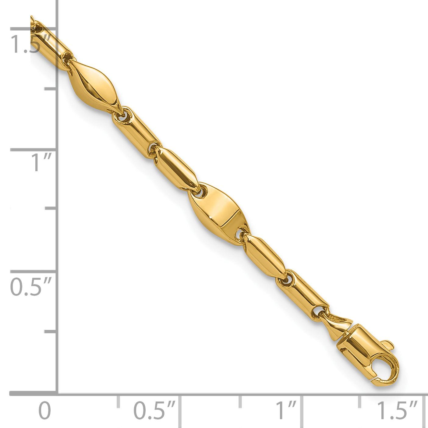14K Polished Fancy Link Bracelet