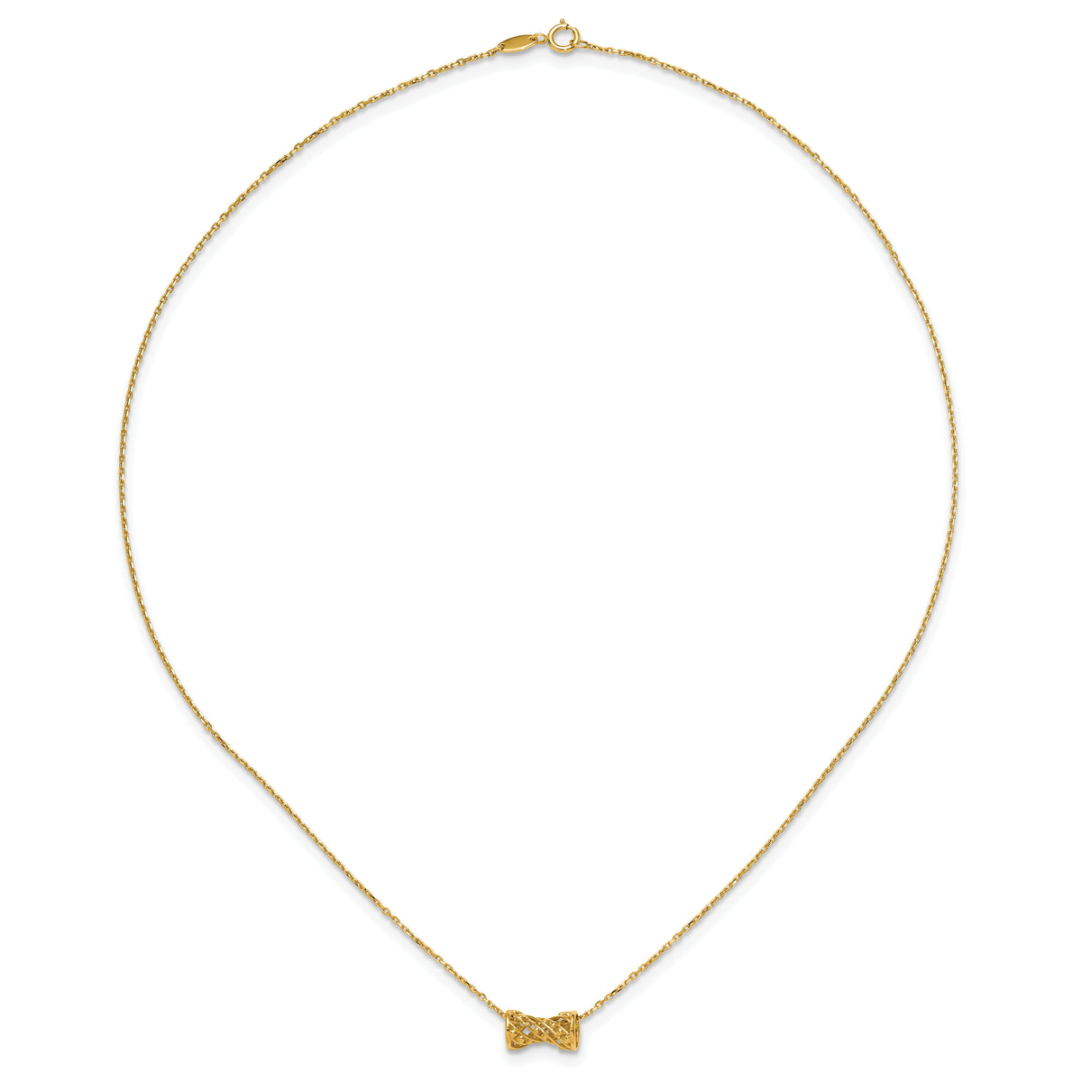 14K Polished Fancy Necklace