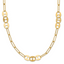 14K Polished and Textured Fancy Link Necklace