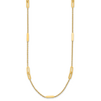 14K Polished Fancy Link with 2in ext. Necklace