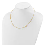 14K Polished Fancy Link with 2in ext. Necklace
