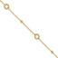 14K Polished and Diamond-cut 10in Plus 1in ext. Anklet