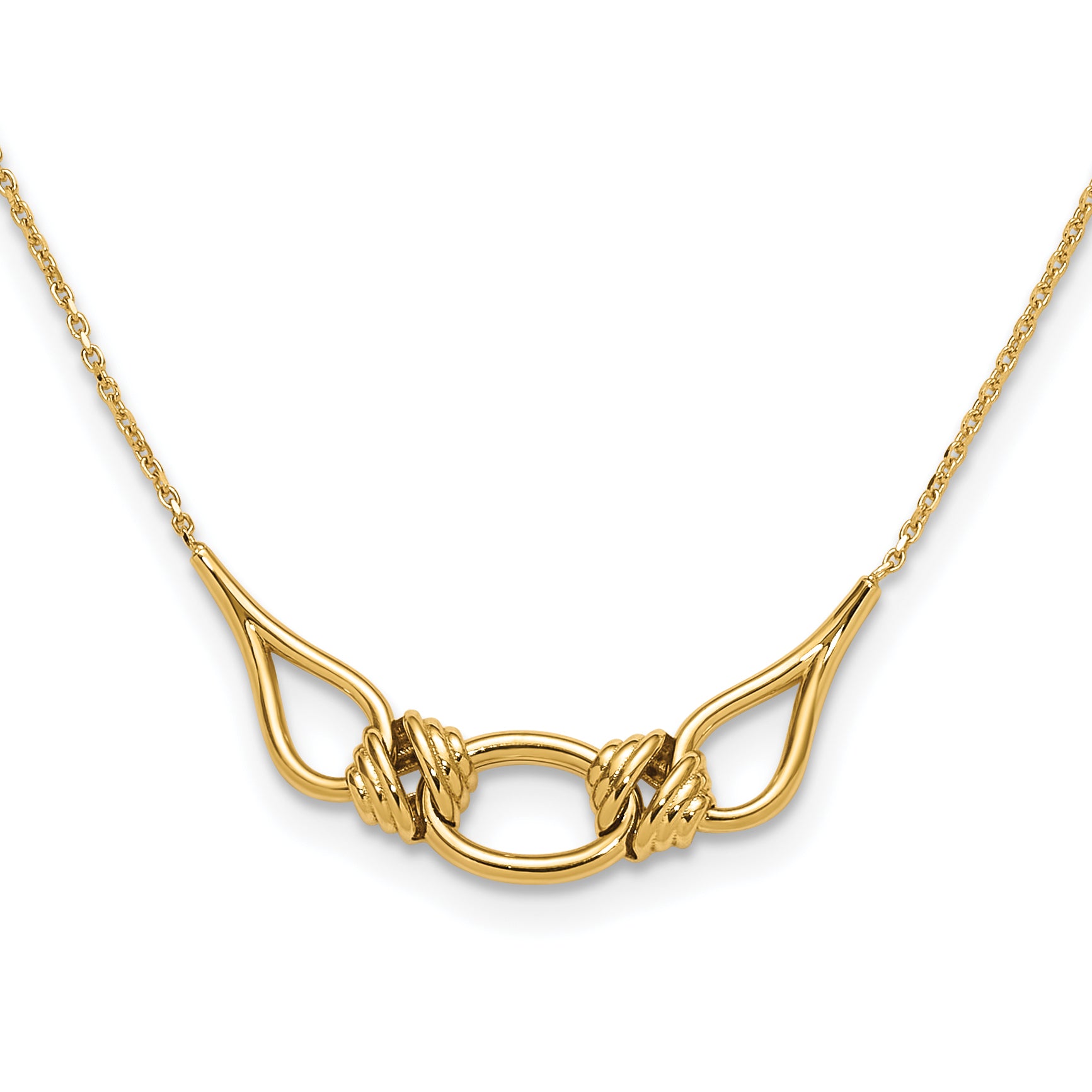 14K Polished Fancy with 2in ext. Necklace Main image