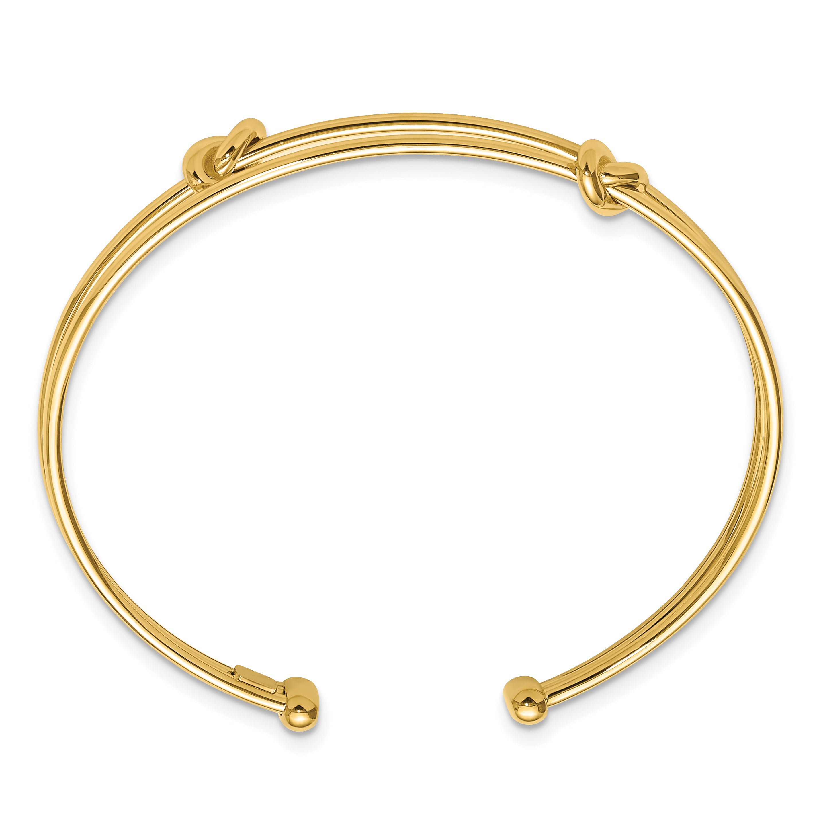 14K Polished Knot Cuff Bangle Secondary image