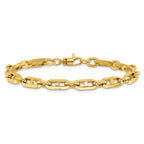 14K Polished Fancy Link Bracelet