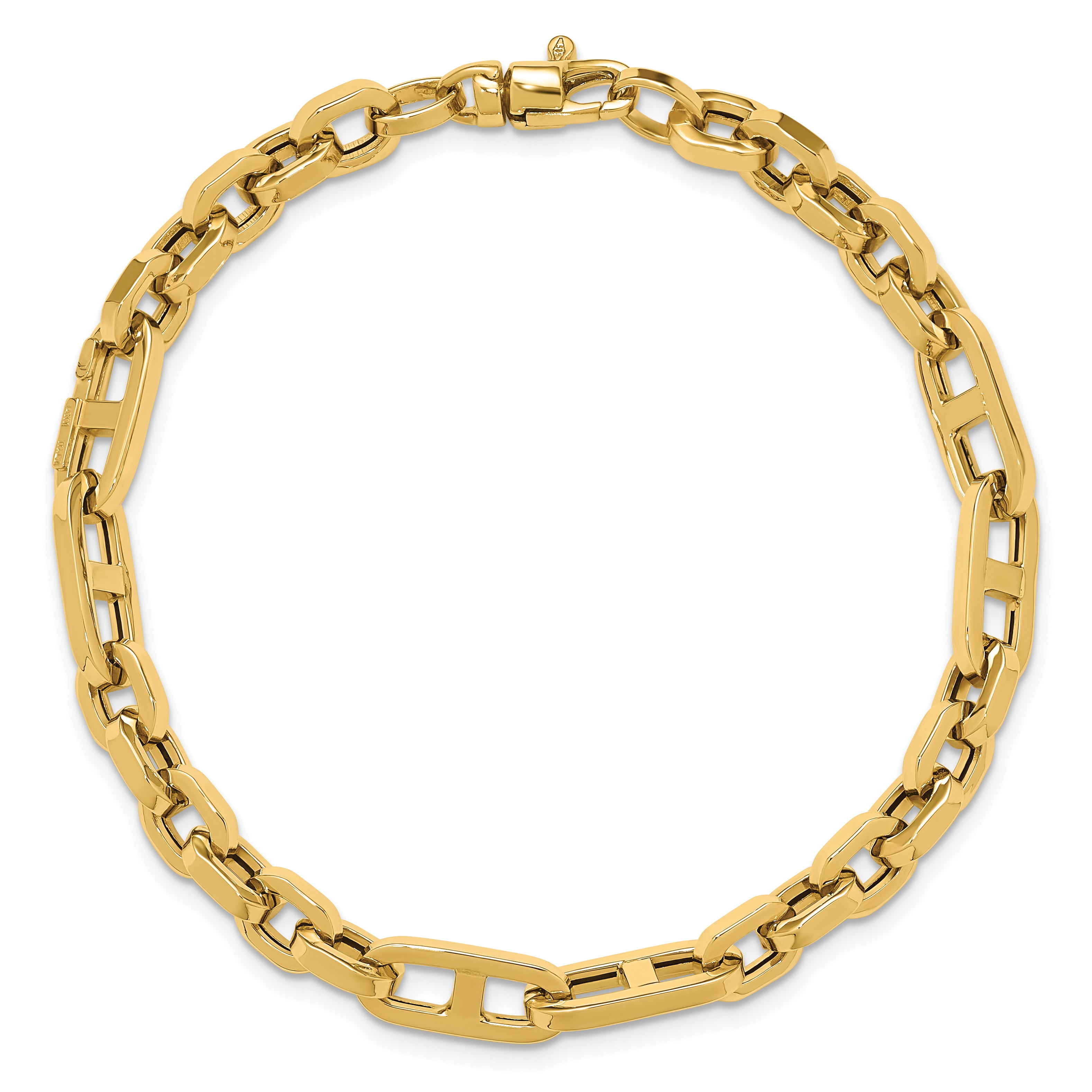 14K Polished Fancy Link Bracelet