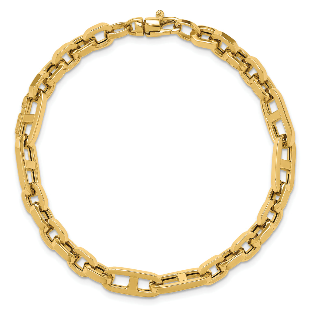 14K Polished Fancy Link Bracelet