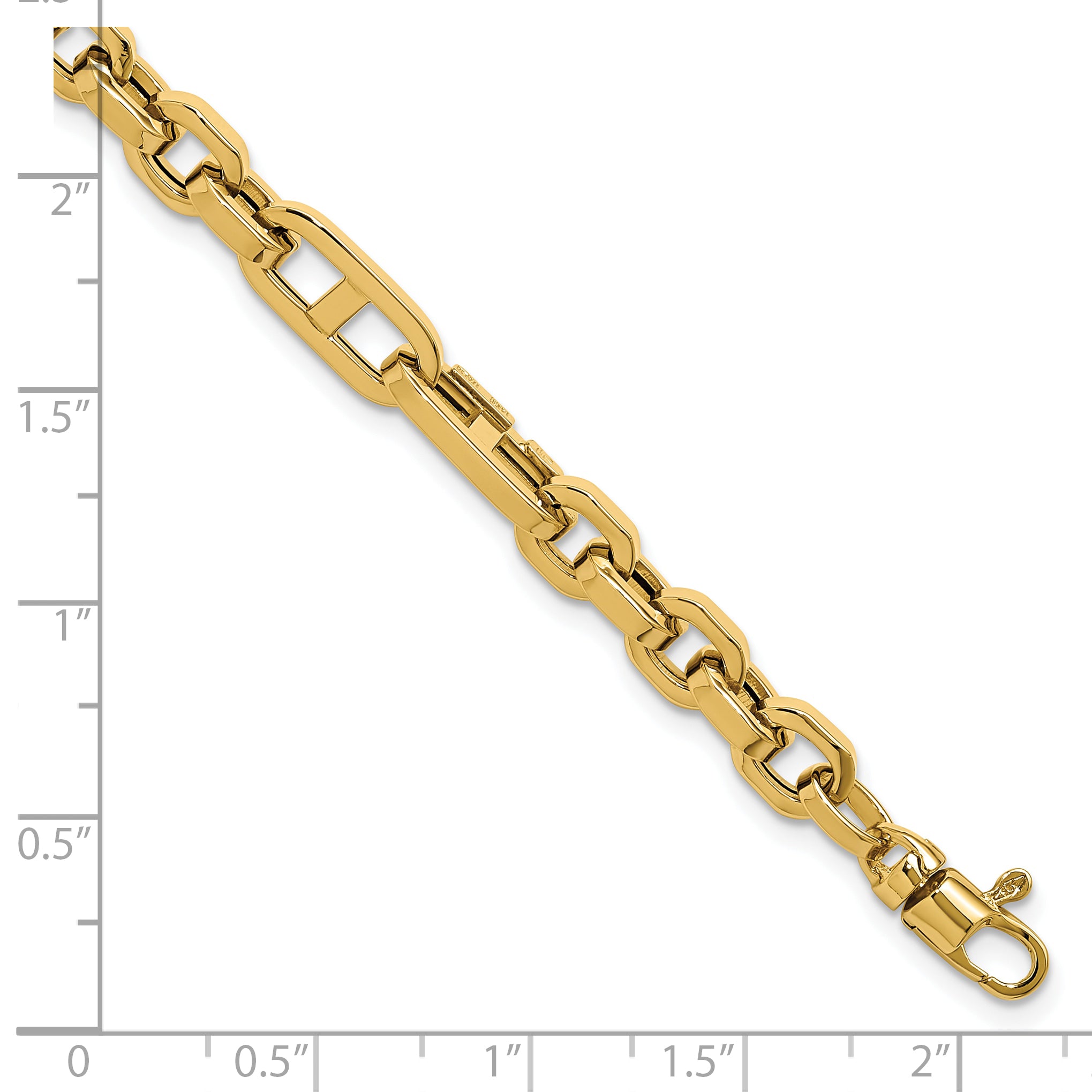14K Polished Fancy Link Bracelet