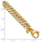 14K Polished and Satin Reversible Fancy Curb Bracelet