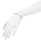 14K Polished/Textured Fancy Link Bracelet