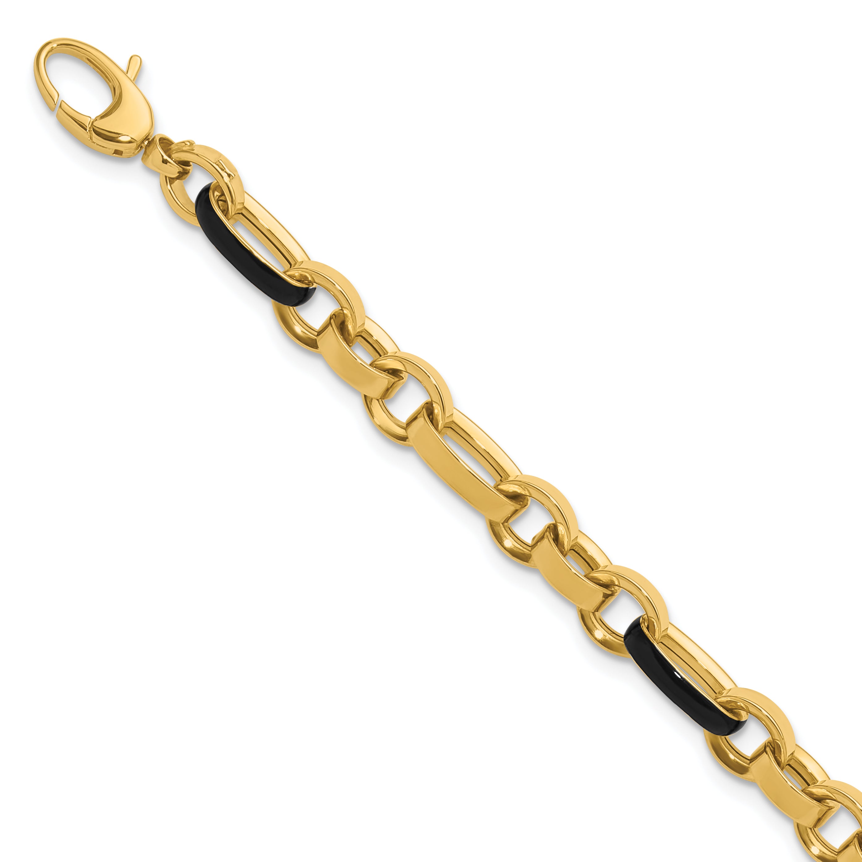 14K Polished with Enamel Link Bracelet Main image