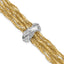 14K with Rhodium Polished Knot Mesh Multi-strand Bracelet