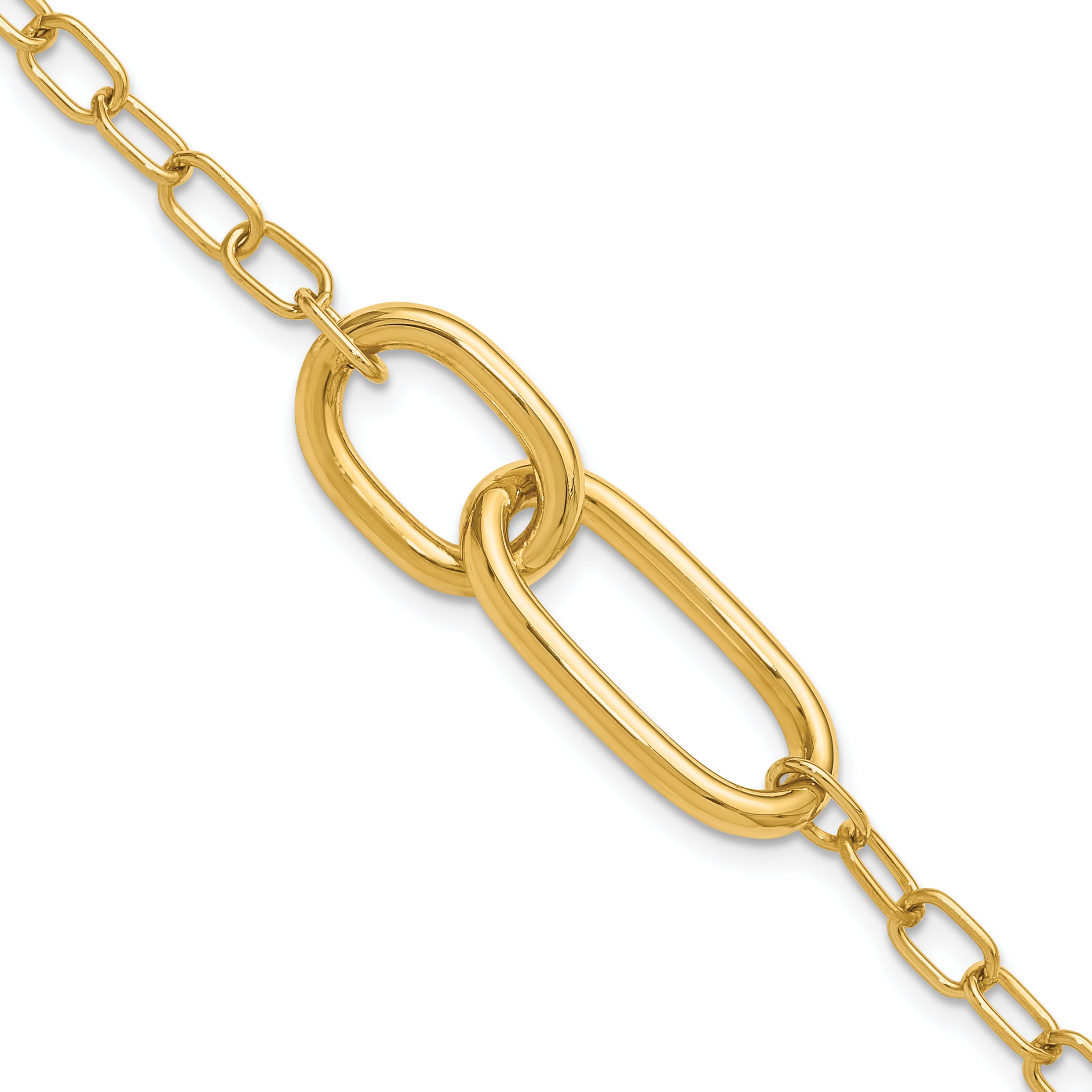 14K Polished Fancy Link Bracelet Main image