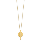 14K Polished and Brushed with 2in ext. Necklace