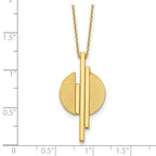 14K Polished and Brushed with 2in ext. Necklace