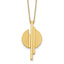 14K Polished and Brushed with 2in ext. Necklace