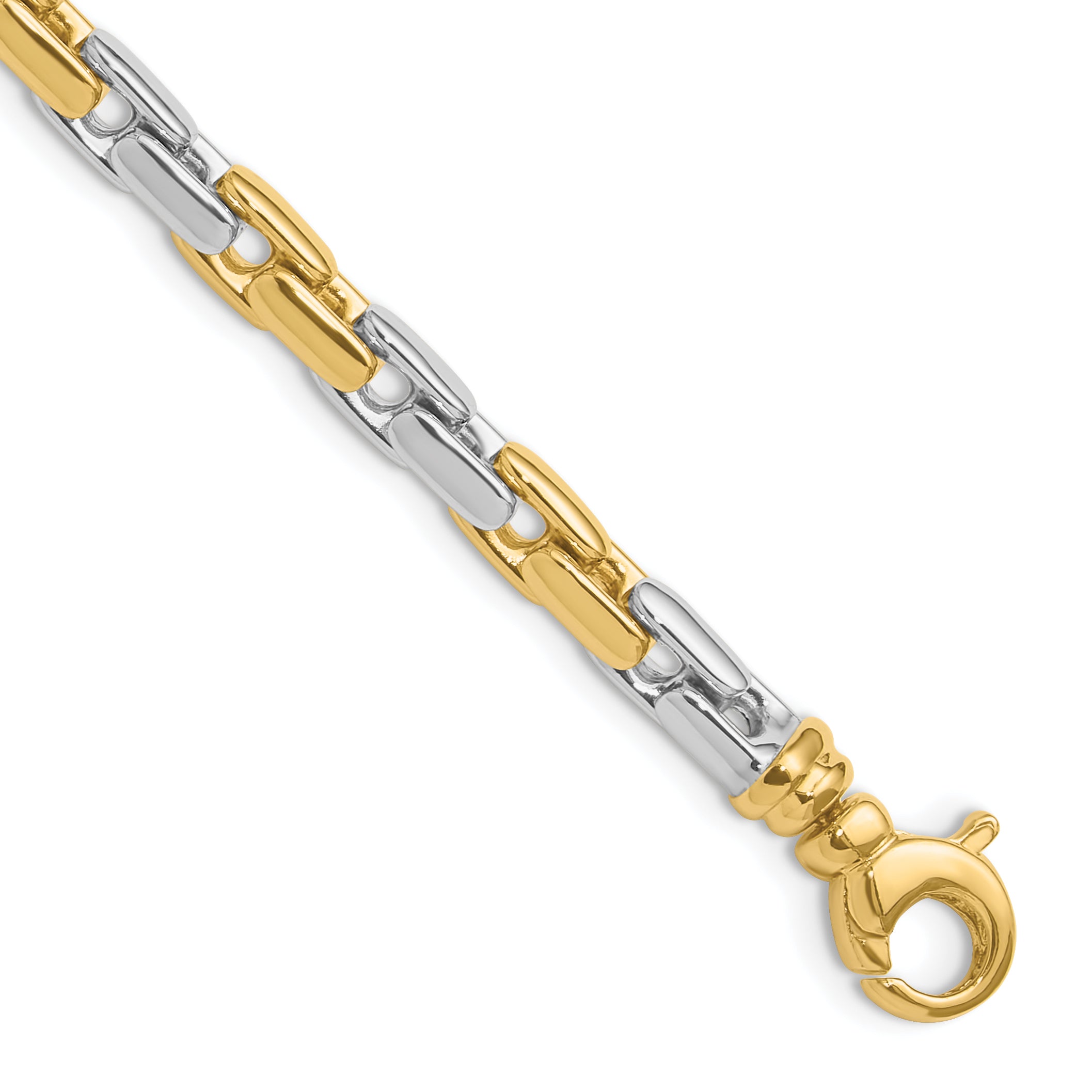 14K Two-tone Polished Fancy Link Bracelet Main image